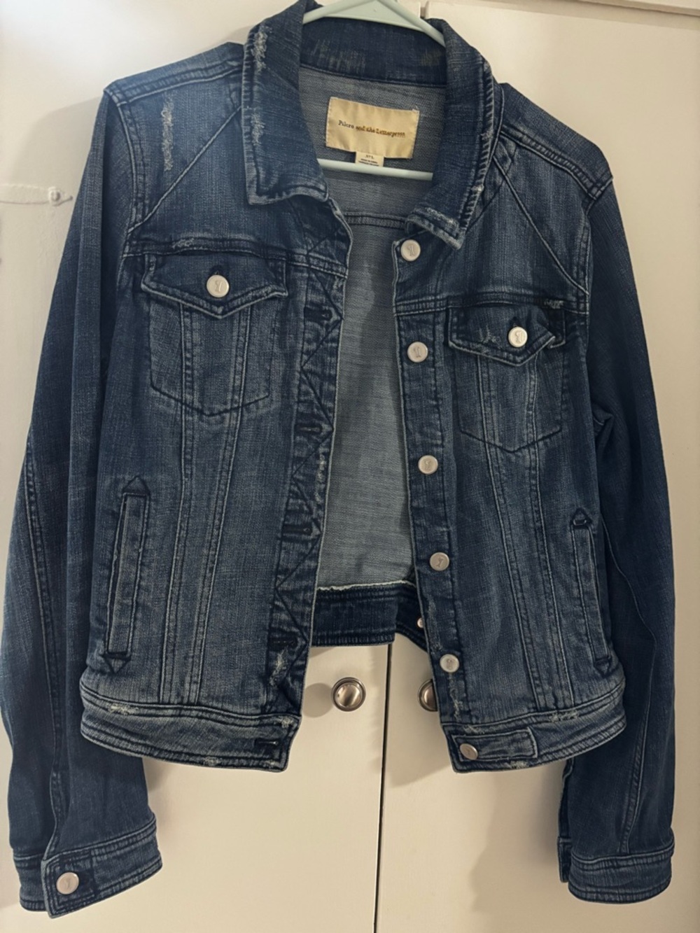 WORN ONCE ANTHROPOLOGIE Distressed Denim Jacket